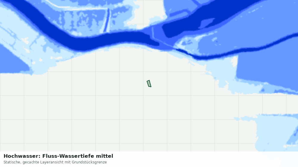 Statische Kartenansicht: Hochwasser: Fluss-Wassertiefe mittel