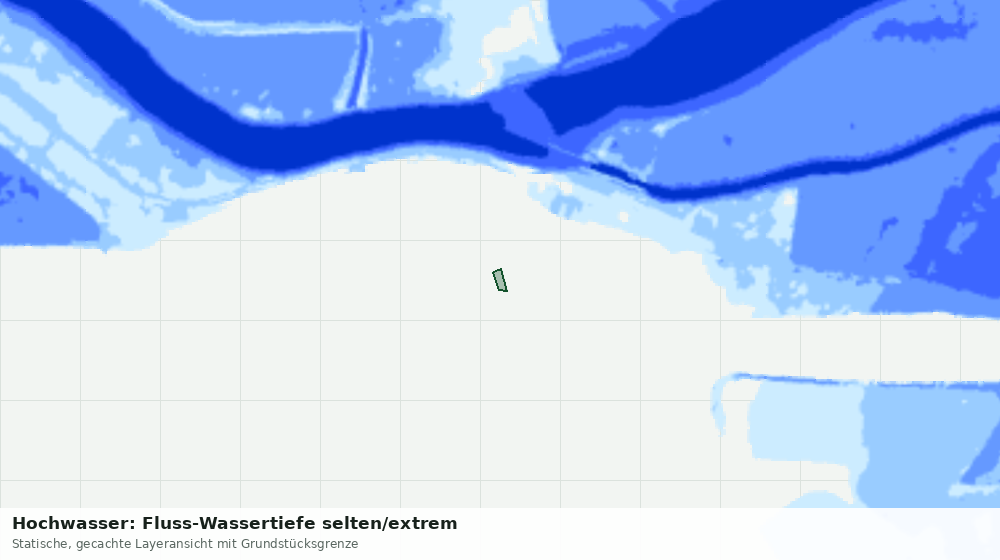 Statische Kartenansicht: Hochwasser: Fluss-Wassertiefe selten/extrem