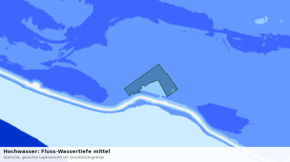 Statische Kartenansicht: Hochwasser: Fluss-Wassertiefe mittel