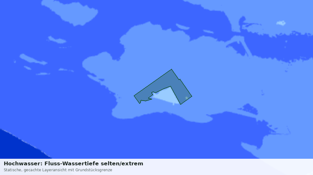 Statische Kartenansicht: Hochwasser: Fluss-Wassertiefe selten/extrem