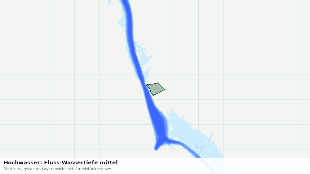 Statische Kartenansicht: Hochwasser: Fluss-Wassertiefe mittel