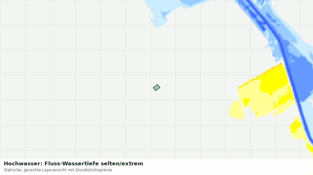 Statische Kartenansicht: Hochwasser: Fluss-Wassertiefe selten/extrem