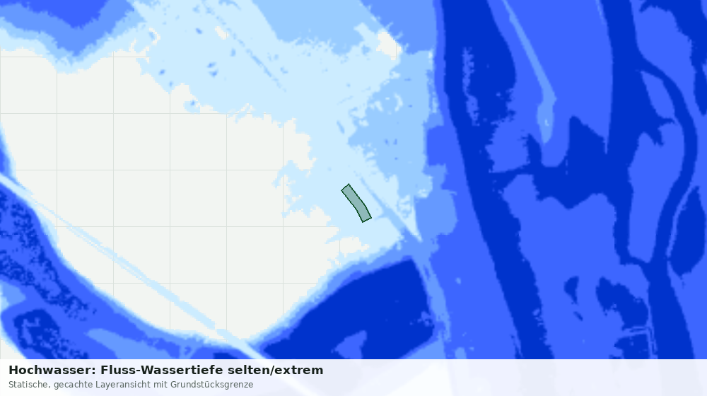 Statische Kartenansicht: Hochwasser: Fluss-Wassertiefe selten/extrem