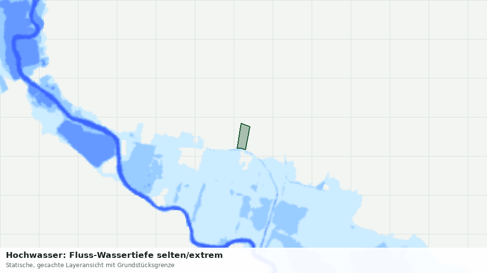 Statische Kartenansicht: Hochwasser: Fluss-Wassertiefe selten/extrem
