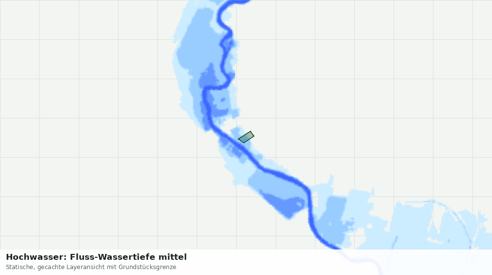 Statische Kartenansicht: Hochwasser: Fluss-Wassertiefe mittel