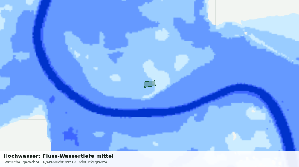 Statische Kartenansicht: Hochwasser: Fluss-Wassertiefe mittel