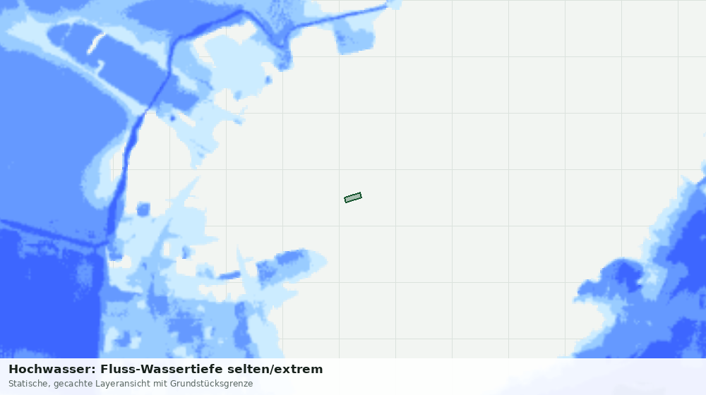 Statische Kartenansicht: Hochwasser: Fluss-Wassertiefe selten/extrem