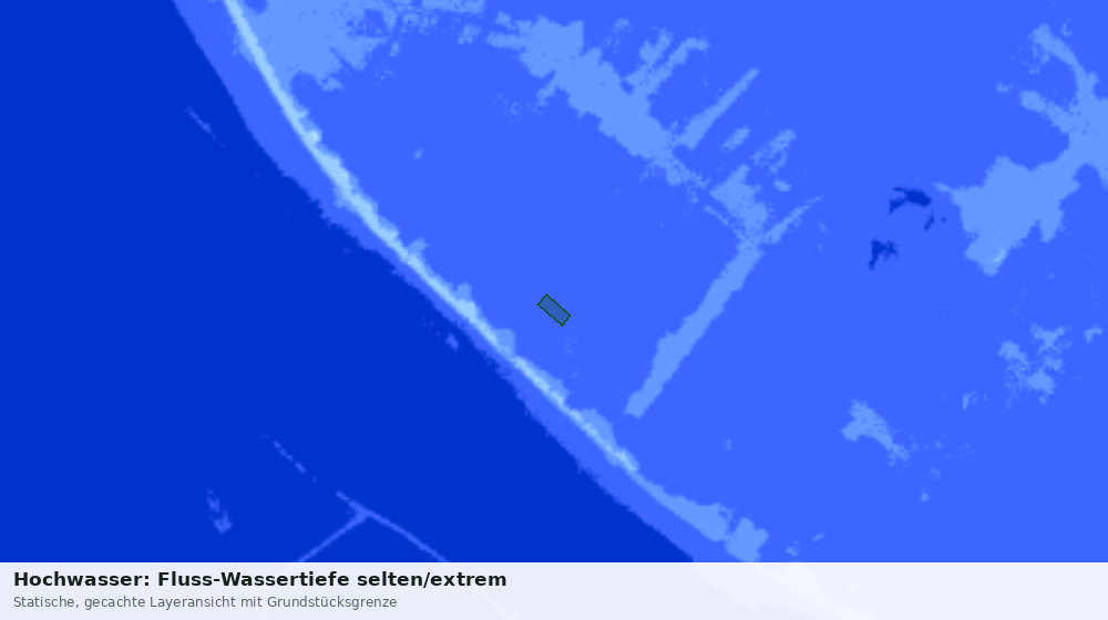Statische Kartenansicht: Hochwasser: Fluss-Wassertiefe selten/extrem