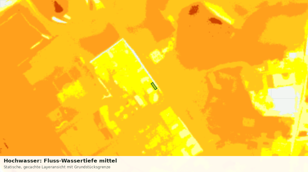 Statische Kartenansicht: Hochwasser: Fluss-Wassertiefe mittel