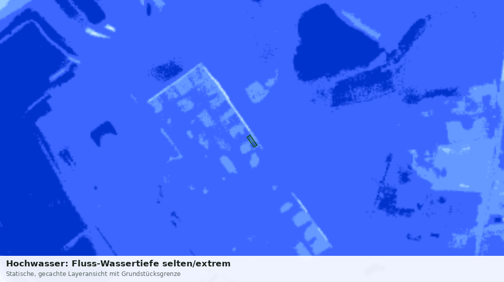 Statische Kartenansicht: Hochwasser: Fluss-Wassertiefe selten/extrem