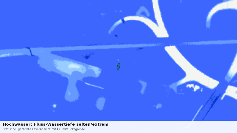 Statische Kartenansicht: Hochwasser: Fluss-Wassertiefe selten/extrem