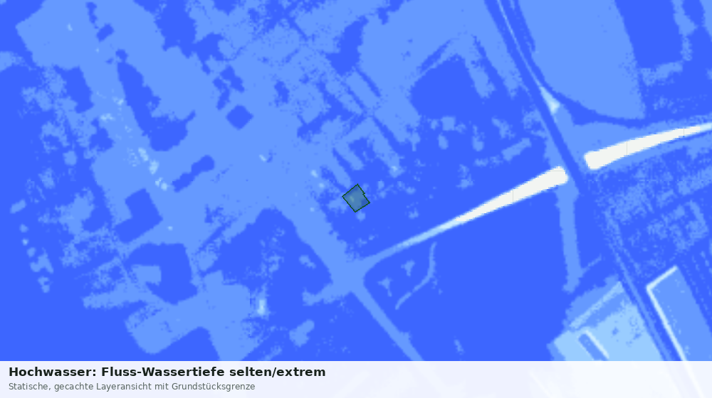 Statische Kartenansicht: Hochwasser: Fluss-Wassertiefe selten/extrem