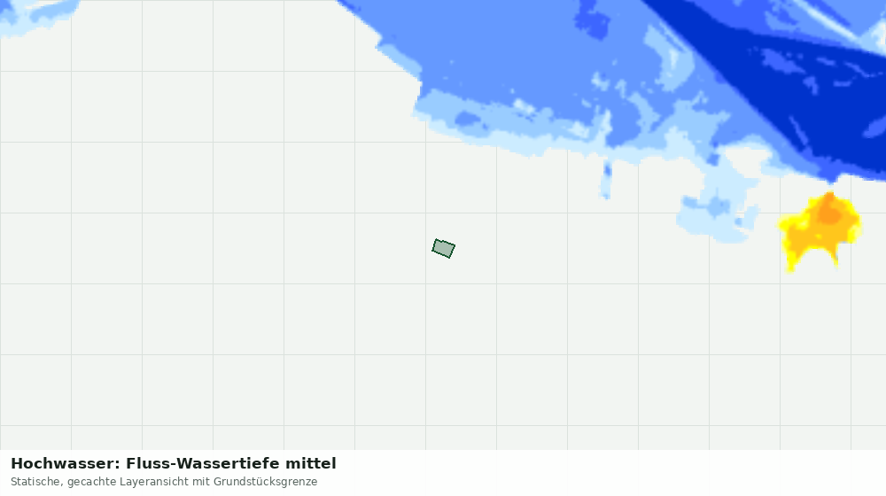 Statische Kartenansicht: Hochwasser: Fluss-Wassertiefe mittel