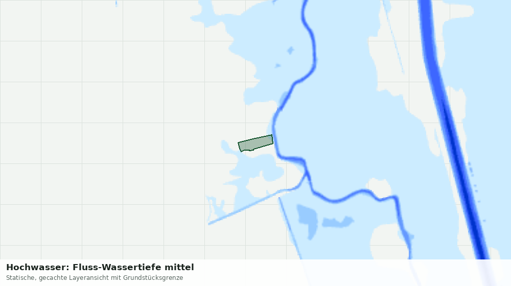 Statische Kartenansicht: Hochwasser: Fluss-Wassertiefe mittel