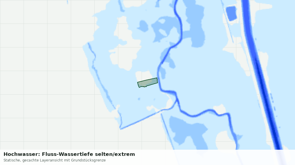 Statische Kartenansicht: Hochwasser: Fluss-Wassertiefe selten/extrem