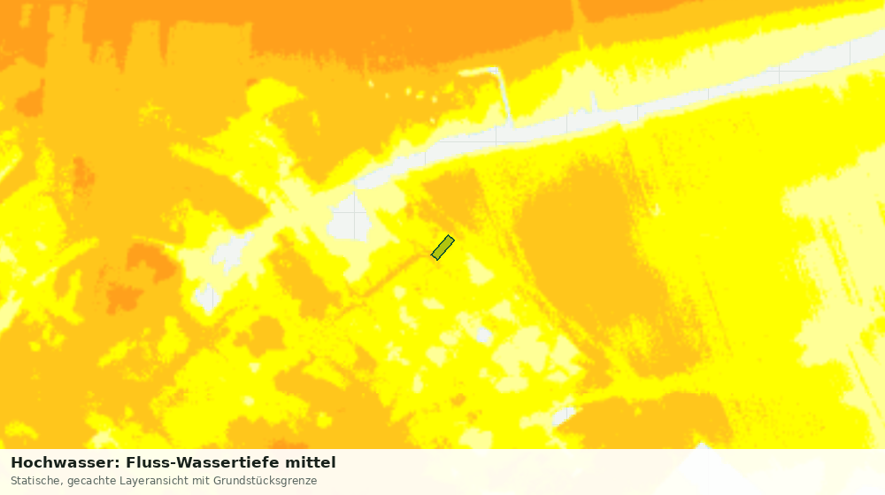 Statische Kartenansicht: Hochwasser: Fluss-Wassertiefe mittel