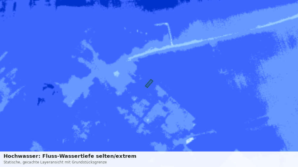 Statische Kartenansicht: Hochwasser: Fluss-Wassertiefe selten/extrem
