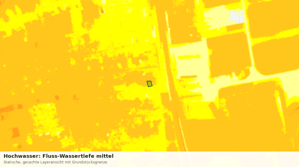Statische Kartenansicht: Hochwasser: Fluss-Wassertiefe mittel