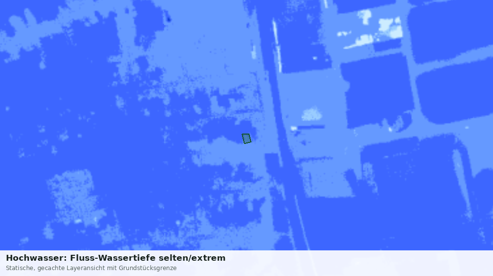 Statische Kartenansicht: Hochwasser: Fluss-Wassertiefe selten/extrem