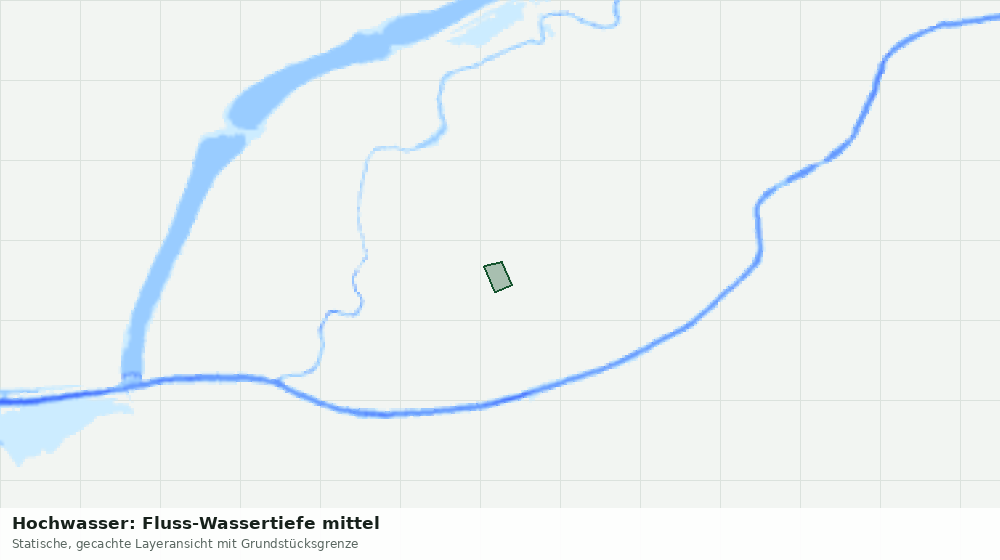 Statische Kartenansicht: Hochwasser: Fluss-Wassertiefe mittel