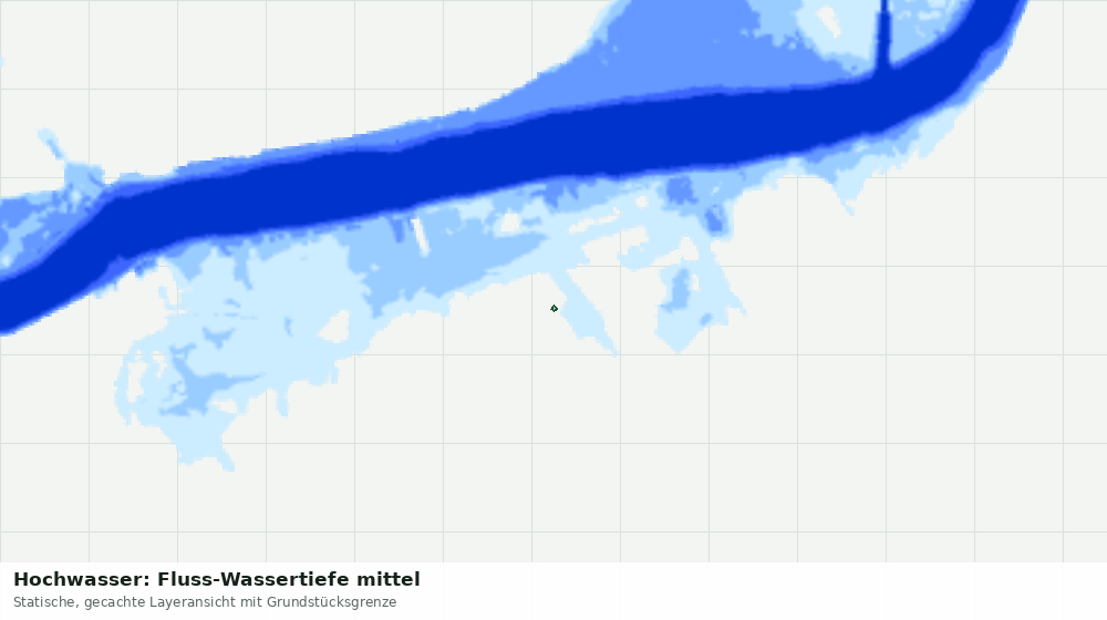 Statische Kartenansicht: Hochwasser: Fluss-Wassertiefe mittel