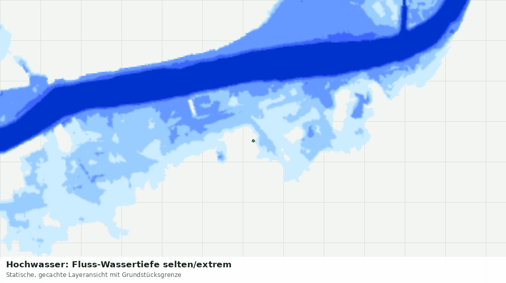 Statische Kartenansicht: Hochwasser: Fluss-Wassertiefe selten/extrem