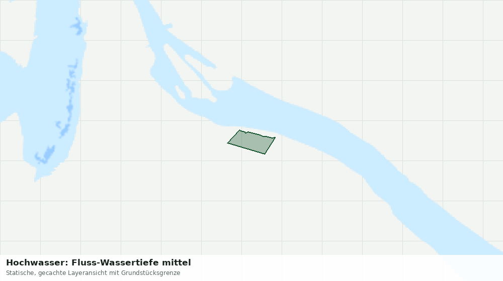 Statische Kartenansicht: Hochwasser: Fluss-Wassertiefe mittel