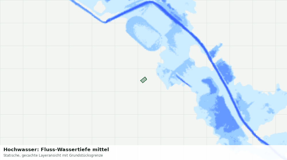 Statische Kartenansicht: Hochwasser: Fluss-Wassertiefe mittel