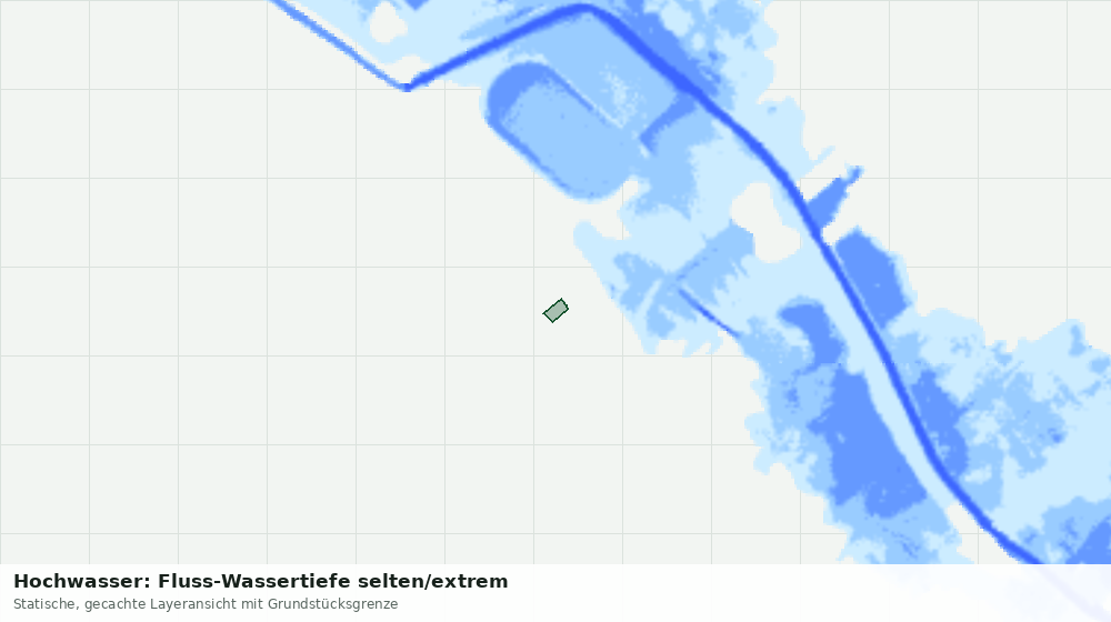 Statische Kartenansicht: Hochwasser: Fluss-Wassertiefe selten/extrem
