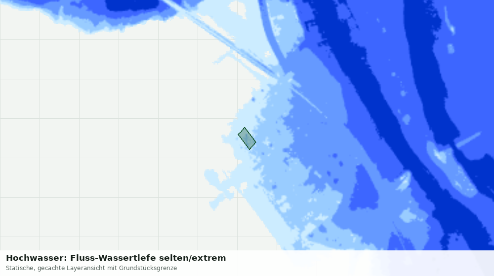 Statische Kartenansicht: Hochwasser: Fluss-Wassertiefe selten/extrem
