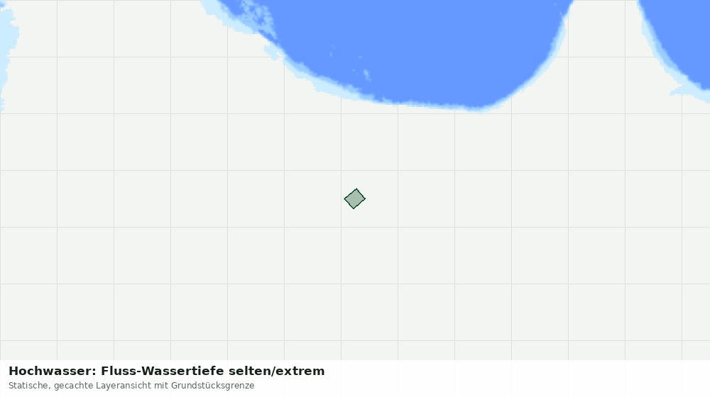 Statische Kartenansicht: Hochwasser: Fluss-Wassertiefe selten/extrem