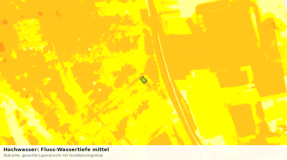 Statische Kartenansicht: Hochwasser: Fluss-Wassertiefe mittel