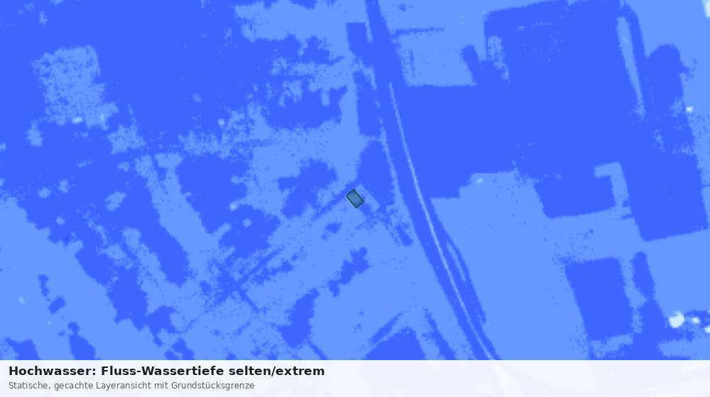 Statische Kartenansicht: Hochwasser: Fluss-Wassertiefe selten/extrem