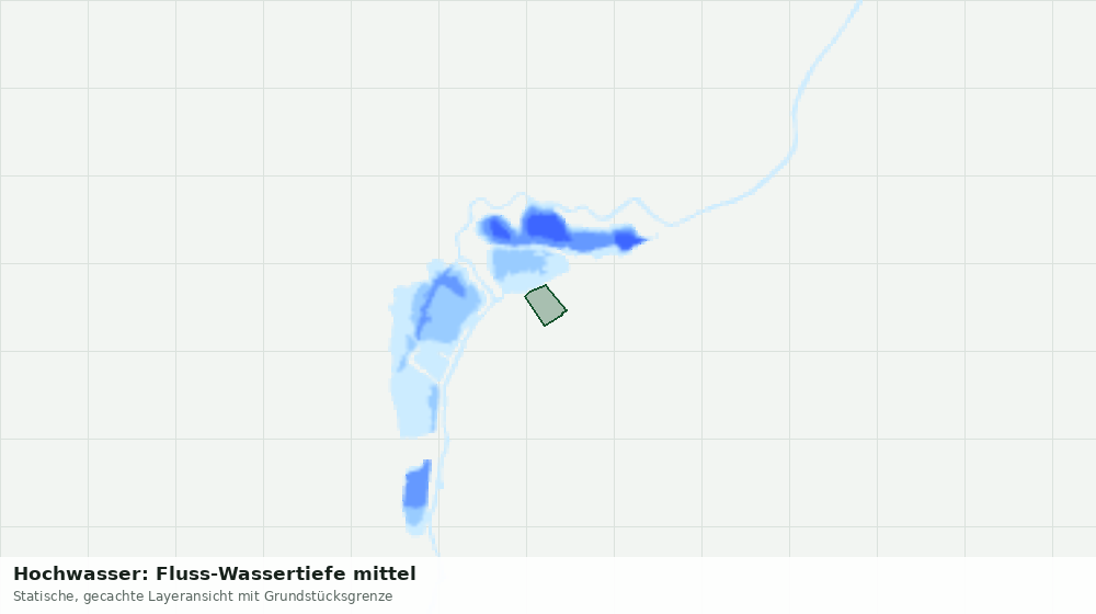 Statische Kartenansicht: Hochwasser: Fluss-Wassertiefe mittel