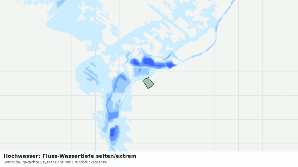 Statische Kartenansicht: Hochwasser: Fluss-Wassertiefe selten/extrem