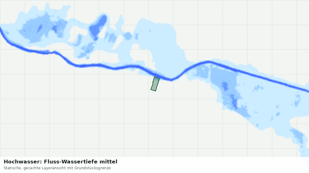 Statische Kartenansicht: Hochwasser: Fluss-Wassertiefe mittel