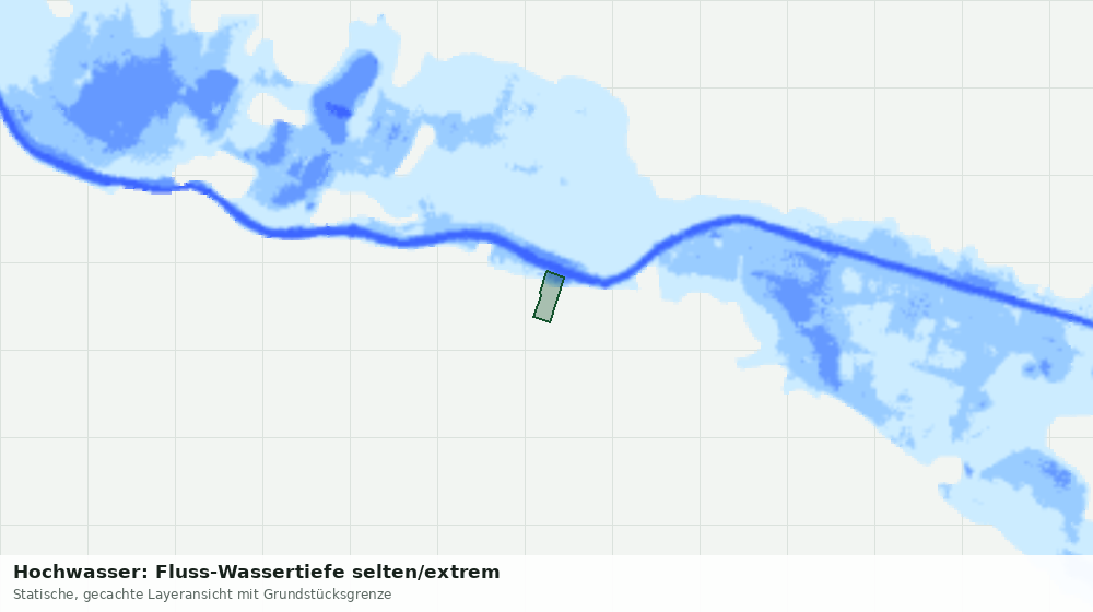 Statische Kartenansicht: Hochwasser: Fluss-Wassertiefe selten/extrem
