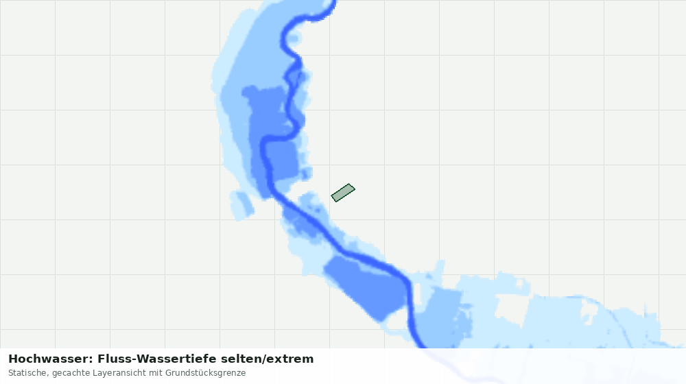 Statische Kartenansicht: Hochwasser: Fluss-Wassertiefe selten/extrem