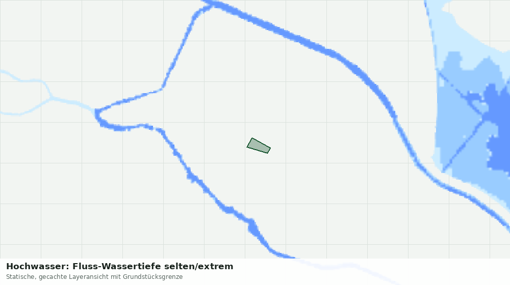 Statische Kartenansicht: Hochwasser: Fluss-Wassertiefe selten/extrem