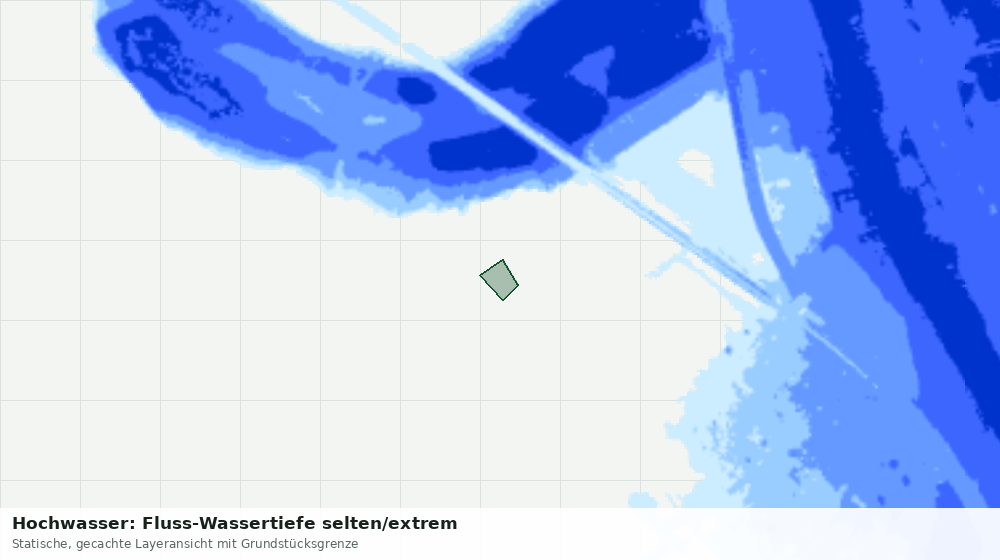 Statische Kartenansicht: Hochwasser: Fluss-Wassertiefe selten/extrem