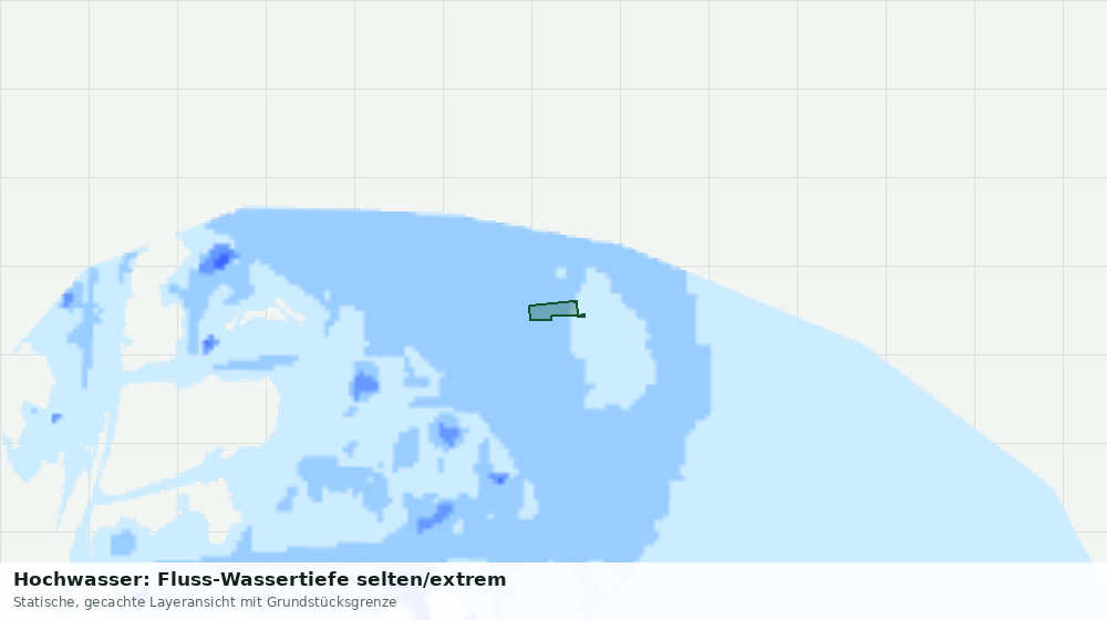 Statische Kartenansicht: Hochwasser: Fluss-Wassertiefe selten/extrem