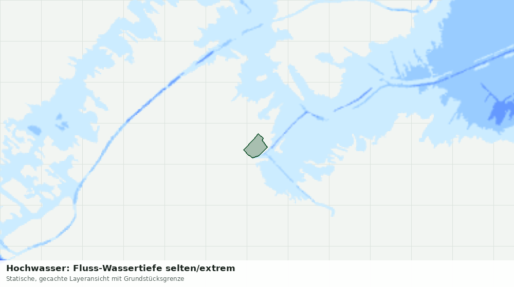 Statische Kartenansicht: Hochwasser: Fluss-Wassertiefe selten/extrem