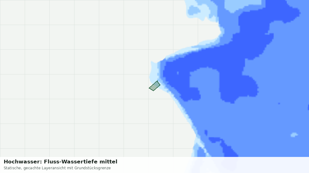 Statische Kartenansicht: Hochwasser: Fluss-Wassertiefe mittel