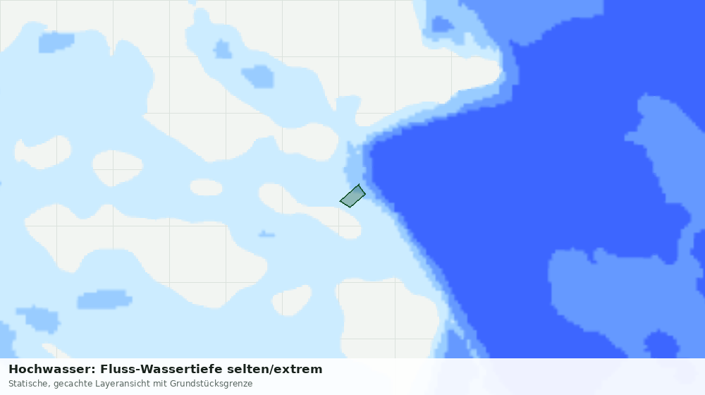Statische Kartenansicht: Hochwasser: Fluss-Wassertiefe selten/extrem