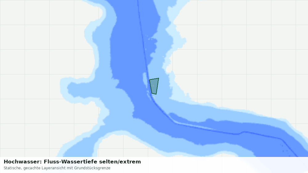 Statische Kartenansicht: Hochwasser: Fluss-Wassertiefe selten/extrem