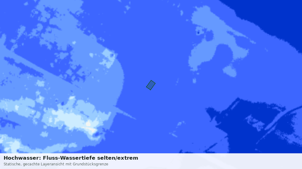 Statische Kartenansicht: Hochwasser: Fluss-Wassertiefe selten/extrem