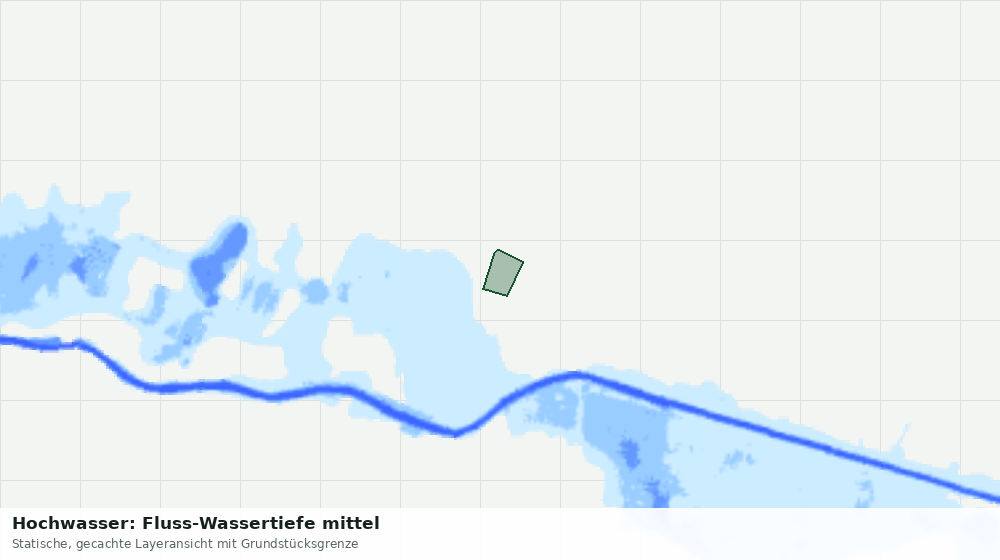 Statische Kartenansicht: Hochwasser: Fluss-Wassertiefe mittel