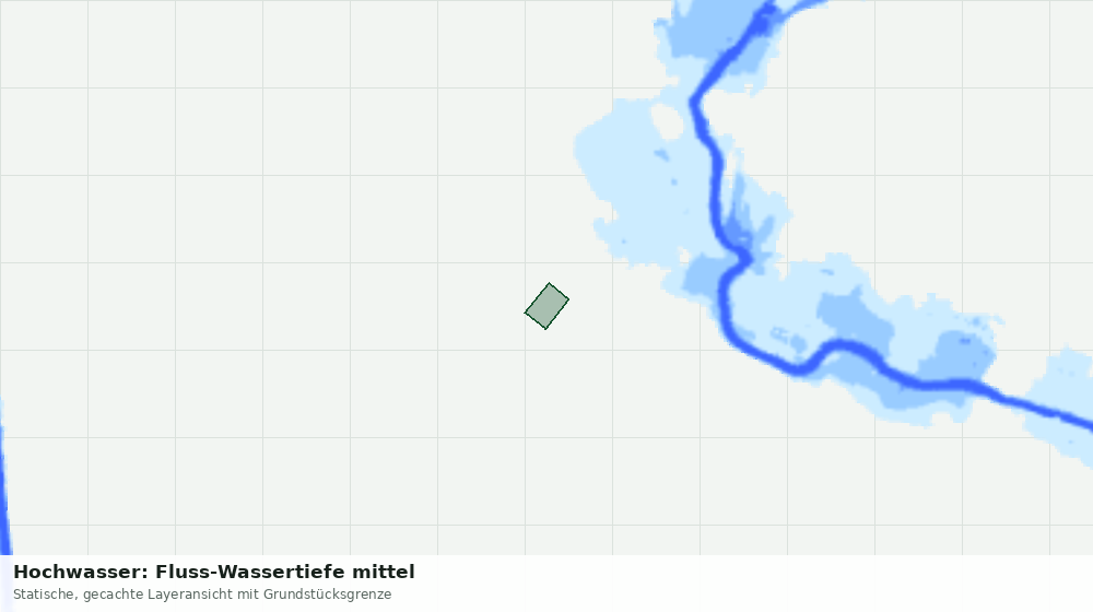 Statische Kartenansicht: Hochwasser: Fluss-Wassertiefe mittel