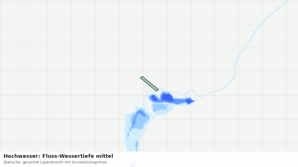 Statische Kartenansicht: Hochwasser: Fluss-Wassertiefe mittel