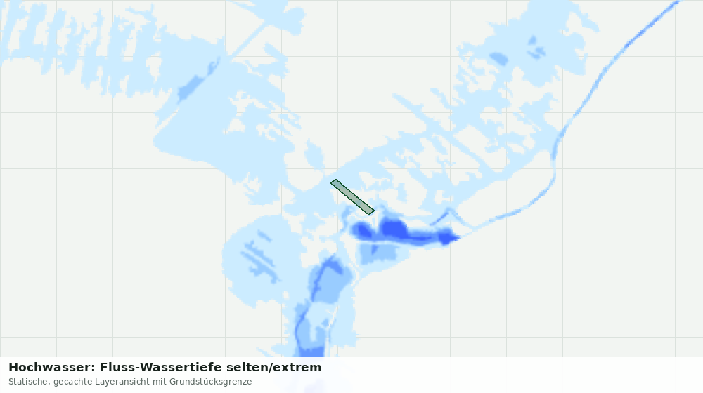Statische Kartenansicht: Hochwasser: Fluss-Wassertiefe selten/extrem